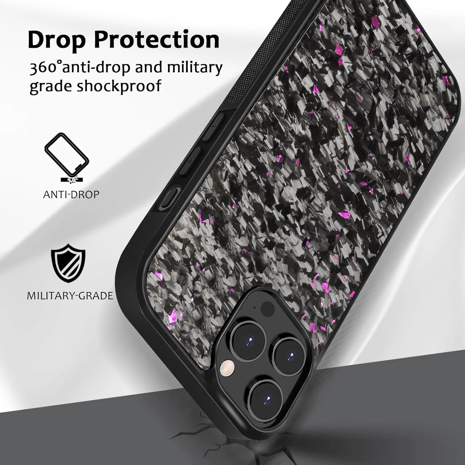 Real Forged Carbon Fiber TPU Phone Case